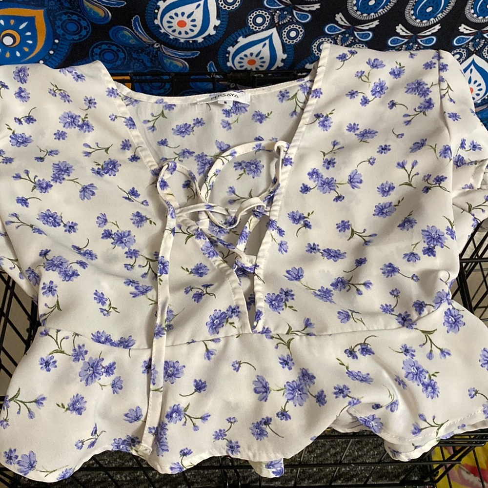 Flower print blouse